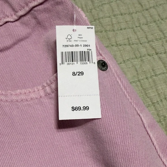 NWT GAP Light Pink Button-Front Pencil Skirt - Picture 6 of 6